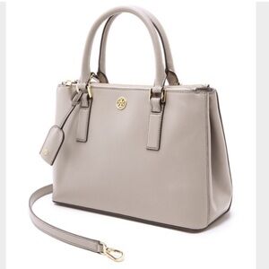 Tory Burch Taupe Leather Satchel